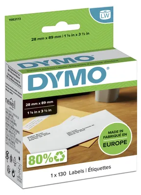Image de Dymo Etiquettes adresse 130x 28 x 89 mm blanc