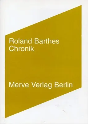 Zdjęcie produktu dla Barthes, R: Chronik