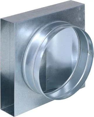 Produktbild von Flachkanal Übergang 90°, 250 x 50 mm auf Ø 200 mm