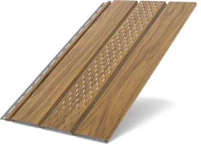 Produktbild von Kunststoffpaneele Nussbaum Gold B-1,50m Wandpaneele Deckenpaneele Paneele perforiert 1,50 x 0,305m