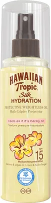 Immagine prodotto di Hawaiian Tropic Spray Solare Secco SPF 15 - Idratazione Seta Tropicale 180ml