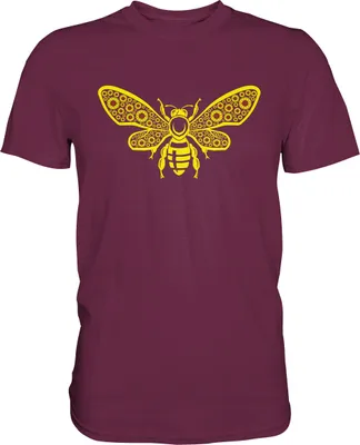 Produktbild von Biene Sonnenblumen T-Shirt Imker Geschenk Garten – Burgundy / XL