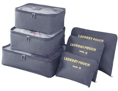 Produktbild von 6-teiliges Reise-Aufbewahrungsset, multifunktionales Kleidersortierset, Kompressionsbeutel für Reisen, Gepäckaufbewahrungsbeutel