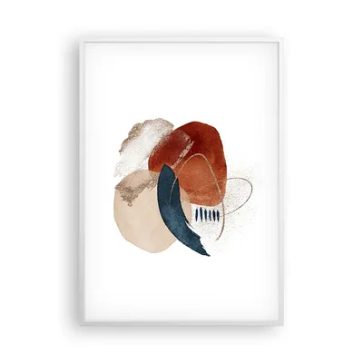 Produktbild von Gerahmtes Poster - Weißer Rahmen - Abstraktion Flecken Modern - 70x100 cm - Wand Bild - Wanddeko - Wandbilder - Kunstposter - Wandposter - Bilderrahmen - Bilder - Kunstdruck - P2WPA70x100-4561
