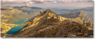 Produktbild von Tulup® Leinwandbild - 125x50 cm - Wandkunst - Drucke auf Leinwand - Leinwanddruck  - Landschaften - Braun - See Tatra Gebirge