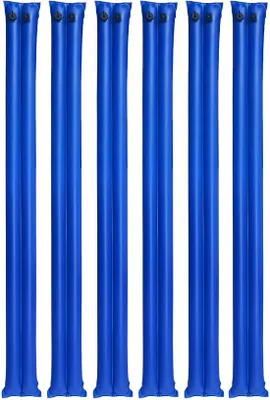 Obrázok produktu pre Ochranná plachta na bazén, balenie po 6 kusoch, rozmer 8 stôp, dvojvrstvový dizajn, hrúbka 0,4 mm, PVC materiál s vodotesným skrutkovacím uzáverom, ideálna na zabezpečenie bazénov s vyrytými okrajmi počas zimy, modrej farby