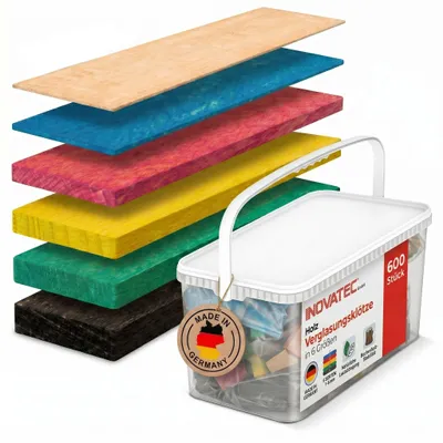 Produktbild von 600 x INOVATEC Holz Verglasungsklötze 80 x 24 mit Eimer