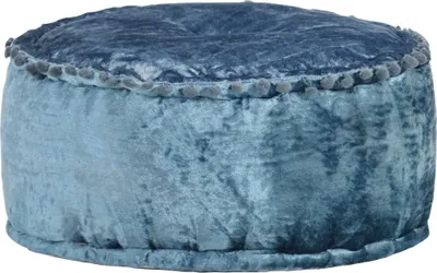 Obrázek produktu pro Kulatý taburet samet 40 x 20 cm modrý