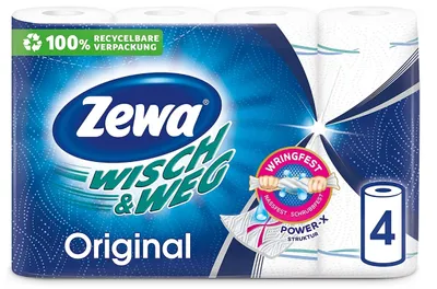 Immagine prodotto di Zewa rotoli da cucina WISCH&WEG Original a 2 veli, 4 rotoli
