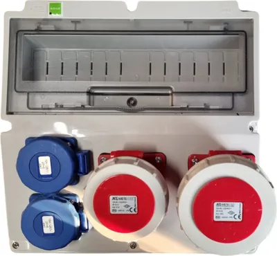 Produktbild von IP65 Stromverteiler Wandverteiler verdrahtet Steckdosen Modulen Anzahl -12 CEE 1x16A 1x32A 2x230V