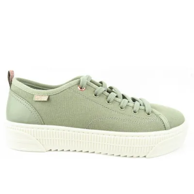 Produktbild von Skechers Bobs Copa oliv Canvas Damen Slipper in Grün, Größe 39