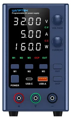 Produktbild von Labornetzgerät DC regelbar - Modell EPS3205 - 0–160V 0–10A - Digitale Anzeige - 220V Eingang - Überlast- und Kurzschlussschutz