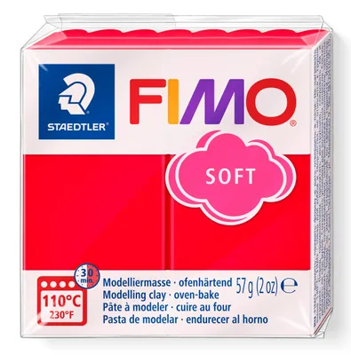 Produktbild von STAEDTLER FIMO soft 8020 ofenhärtende Modelliermasse Einzelprodukt, 57g, indischrot