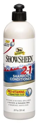 Zdjęcie produktu dla Absorbine ShowSheen – szampon i odżywka 2 w 1 dla koni, butelka 591 ml