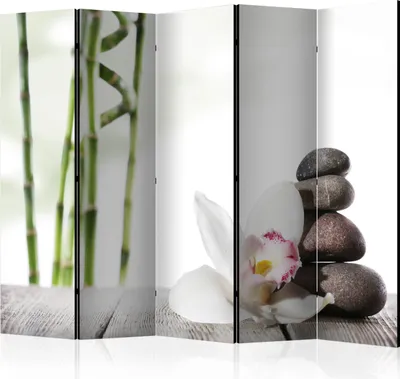 Produktbild von 5-teiliger Einseitiger Vlies Paravent - Harmony II 225x172 cm Orient b-B-0188-z-c