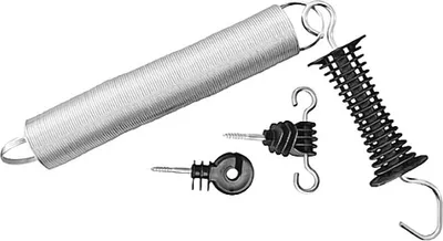 Produktbild von 5 Stück Weidezaun Torgriff-Set bis max. 5 m ausziehbar inkl. Ring-und Torisolator