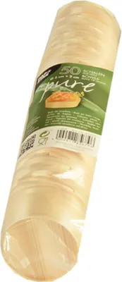Zdjęcie produktu dla Papstar Fingerfood Schalen rund Holz pure rund Ø 5 cm x 2 cm 50 Stück