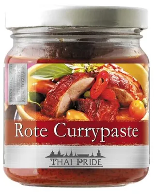 Zdjęcie produktu dla Pasta curry Thai Pride, czerwona, opakowanie 3 sztuki (3 x 195 g)