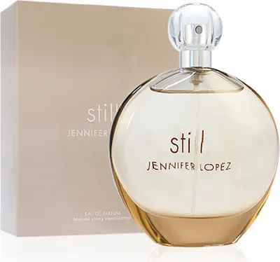 A perfume bottle and its box are displayed on a white background.