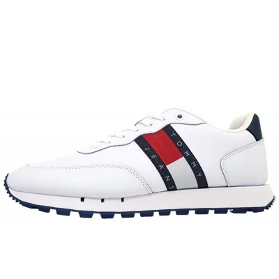 Image de Chaussures de sport pour hommes Tommy Hilfiger, lacets, couleur blanche, style décontracté