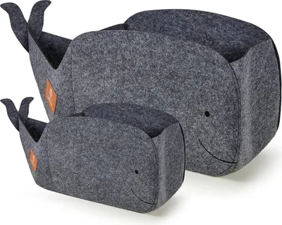 Produktbild von Aufbewahrungsbox für Kinder - Filz Spielzeugkiste, 30 Liter, Faltbar, Geeignet für Kallax Regale (Set von 2)