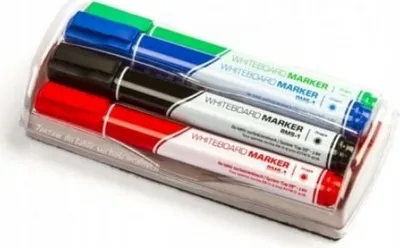 Obrázok produktu pre Súprava 4 fixiek na suché mazanie + magnetická hubka