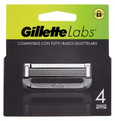 Immagine prodotto di Lame da barba Gillette - Ricambi per rasoi da uomo - Set Comfort da 4 pezzi Gillette Labs