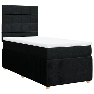 Produktbild von Boxspringbett mit Matratze Schwarz 90x200 cm Stoff