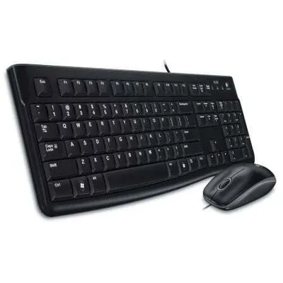 Produktbild von Logitech MK120, Kabelgebunden, USB, QWERTY, Schwarz, Maus enthalten