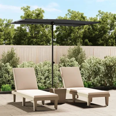 Produktbild von Maison Exclusive - Sonnenschirm mit Aluminium-Mast 2x1,5 m Schwarz