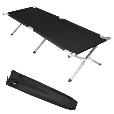 Immagine prodotto di Letto da campeggio pieghevole XXL con borsa per il trasporto 190 x 70 cm - nero - Reis Bett Portata massima 120 kg