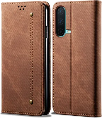 Obrázek produktu pro OnePlus Nord CE 5G Pouzdro, Kožené Peněženkové Pouzdro s Magnetickým Uzavíráním a Stojánkem pro OnePlus Nord CE 5G Hnědý