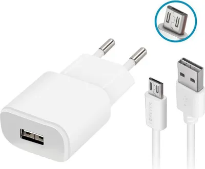 Zdjęcie produktu dla adowarka sieciowa Forever TC-01 2A + kabel microUSB do telefonu