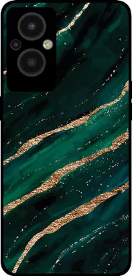 Produktbild von Smartphonica Telefon Fall geeignet für Oppo Reno8 Lite mit Marmor-Druck - TPU zurück Abdeckung Fall Marmor-Design - Grün Gold