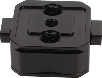 Image de Plaque à fixation rapide, adaptateur pour appareil photo, revêtement antidérapant en caoutchouc et alliage d'aluminium avec vis 1/4 pouce