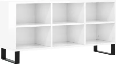 Obrázek produktu pro vidaXL TV skříňka vysoký lesk bílá 103,5x30x50 cm Dřevěný materiál