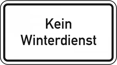 Produktbild von Hinweisschild Kein Winterdienst, Aluminium RA0, reflektierend, 600x330mm