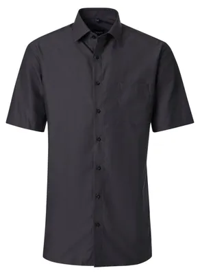Produktbild von VENTI Herren Businesshemd Kurzarm Kent Comfort-Fit Anthrazit 54