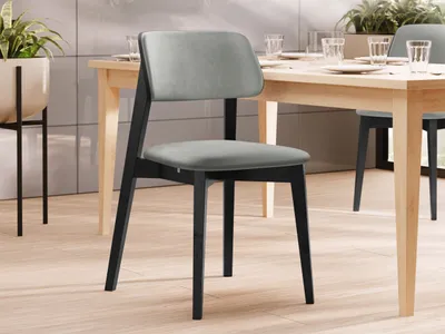 Obrázok produktu pre Kuchynská stolička s čalúnením CIBOLO 2 - čierna / šedá