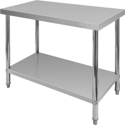 Zdjęcie produktu dla Kuchenny stół gastronomiczny ze stali nierdzewnej centralny z półką Mega-M X STANDARD 100x60x85 cm