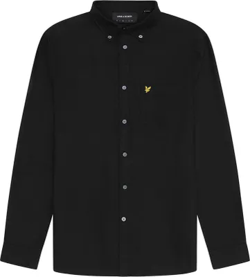 Zdjęcie produktu dla Lyle & Scott – koszula oxfordowa z długim rękawem, czarna, rozmiar L, męska, czarna, rozmiar L