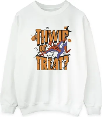 Immagine prodotto di Marvel - Felpa da donna "Thwip Or Treat" BI25867 (XXL) (bianco)