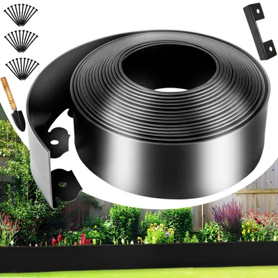 Obrázok produktu pre Flexibilný okraj trávnika 10 cm x 10 m s kotvami