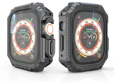 Produktbild von Für Apple Watch Ultra 1 + 2 49mm Shockproof Hülle Cover Case PC / TPU Schutz Dunkelblau
