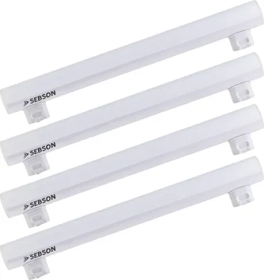 Produktbild von S14S LED Lampe 30cm, 4x Linienlampe warmweiß 4W (35W), 400lm Leuchtmittel SEBSON