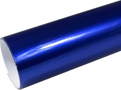 Produktbild von (9,86€/m²) Rapid Teck® Premium Candy Hochglanz Blau Autofolie 152 cm Breite Laufmeterware selbstklebende Folie mit Luftkanälen Auto Folie