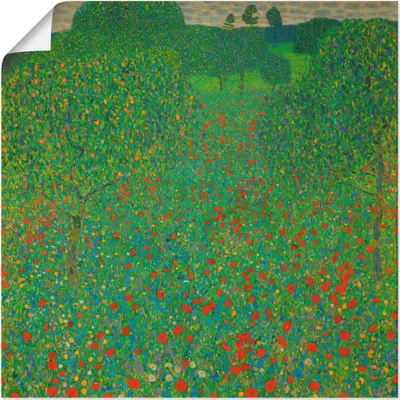 Produktbild von ARTland Poster Feld mit Mohn Größe: 100x100 cm