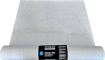 Produktbild von STROXX Abdeckvlies selbstklebend – 25 m x 1 m weiß für Böden & Treppen