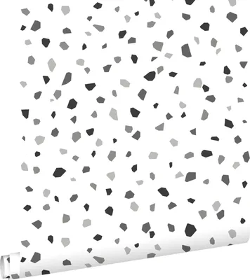 Obrázok produktu pre ESTAhome Tapeta s motívom terrazzo čierna, biela a sivá 53 cm x 10,05 m