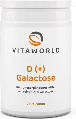 Obrázek produktu pro Vitaworld D(+)Galaktóza | 250 g | vysoce čistá galaktóza 99,5 % | bez přísad | enzymatická výroba z laktózy